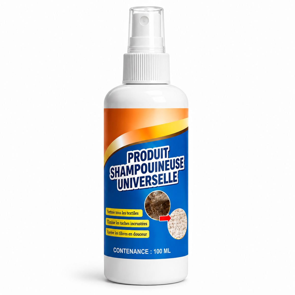 Produit shampouineuse universelle Nettovia, spray détachant tapis 100 ml