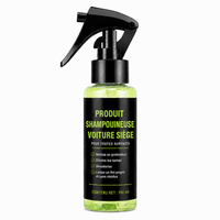 Produit shampouineuse voiture siège Nettovia, spray 100 ml, flacon noir liquide vert transparent