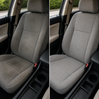 Comparaison avant-après d'un siège de voiture nettoyé avec le produit shampouineuse voiture siège Nettovia